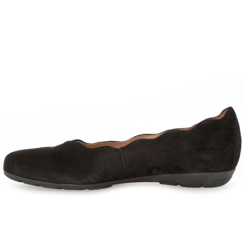 Résister Chaussures Dames Daim Noir Gabor | Exclusif